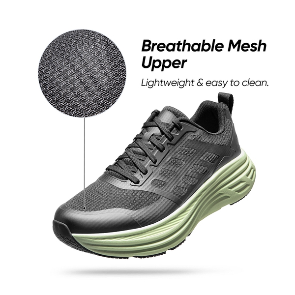[ActiveFloat] Men's Breathable Athleisure Running Shoes - BLACK/GREEN - 5